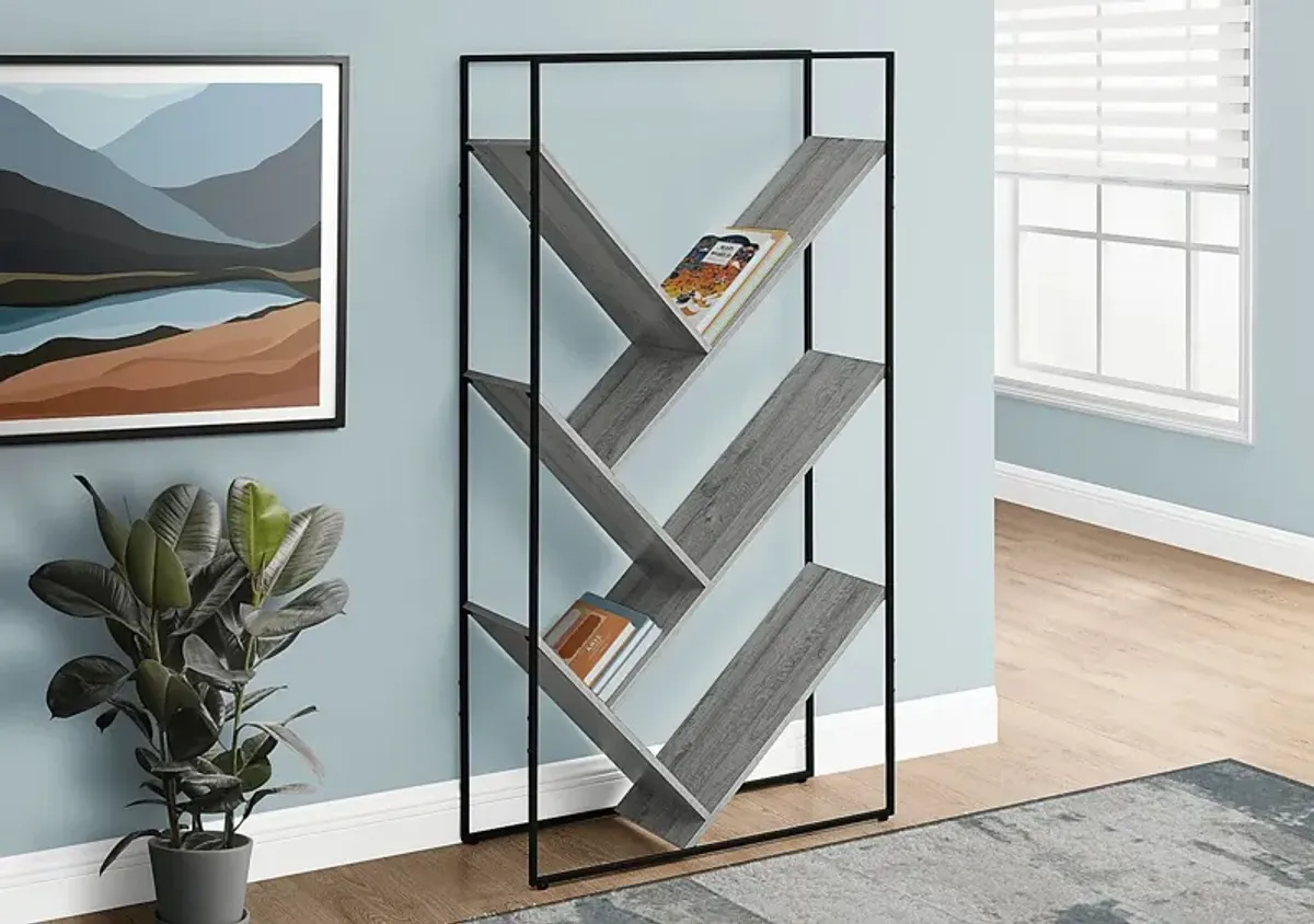 Overlook Terrace Gray Bookcase