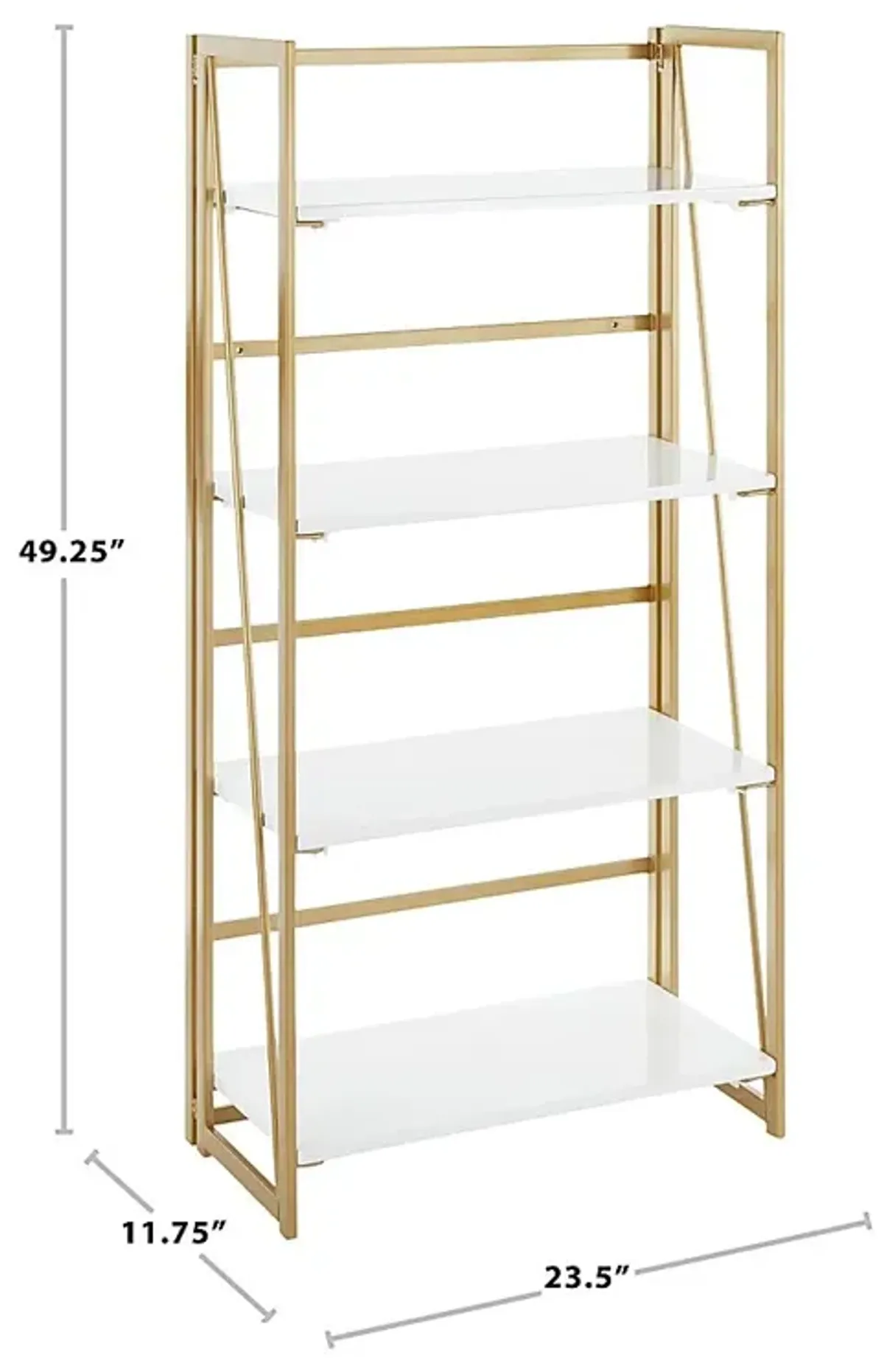 Fourche White Bookcase