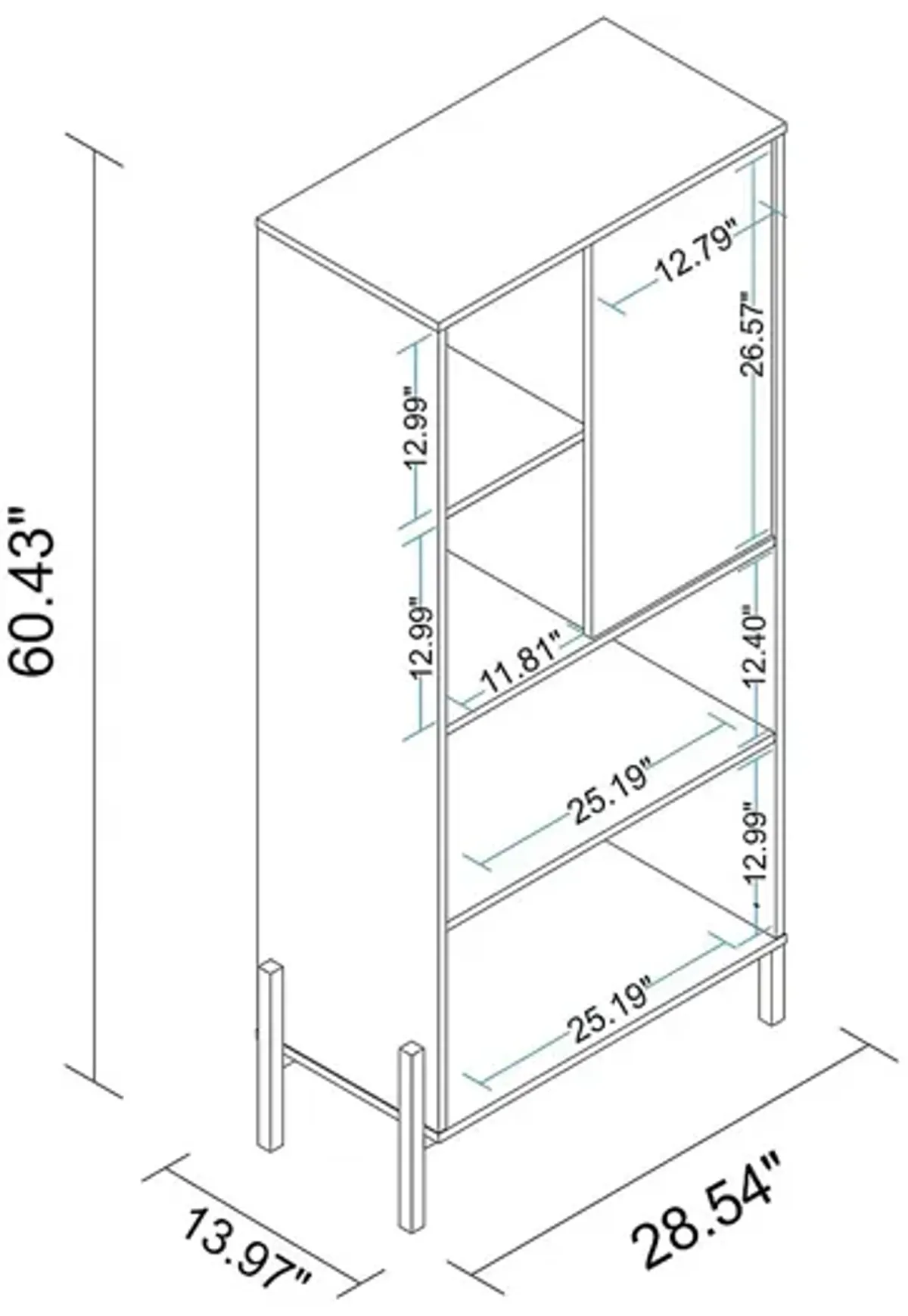 Ridgesmill Black Bookcase