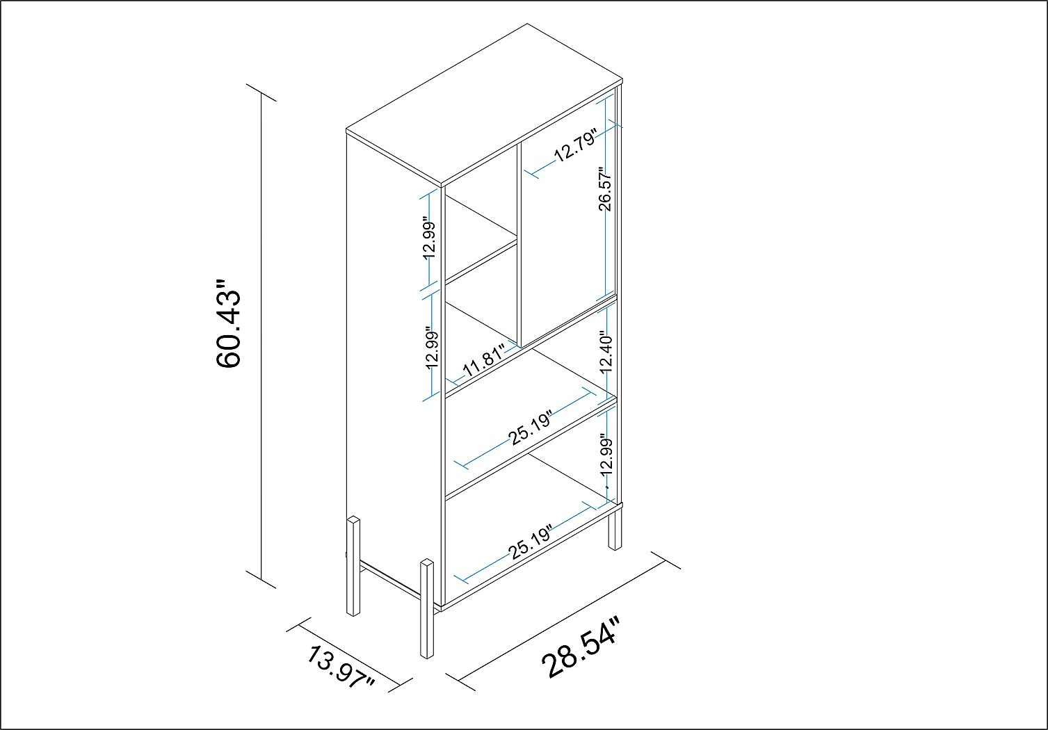 Ridgesmill Black Bookcase