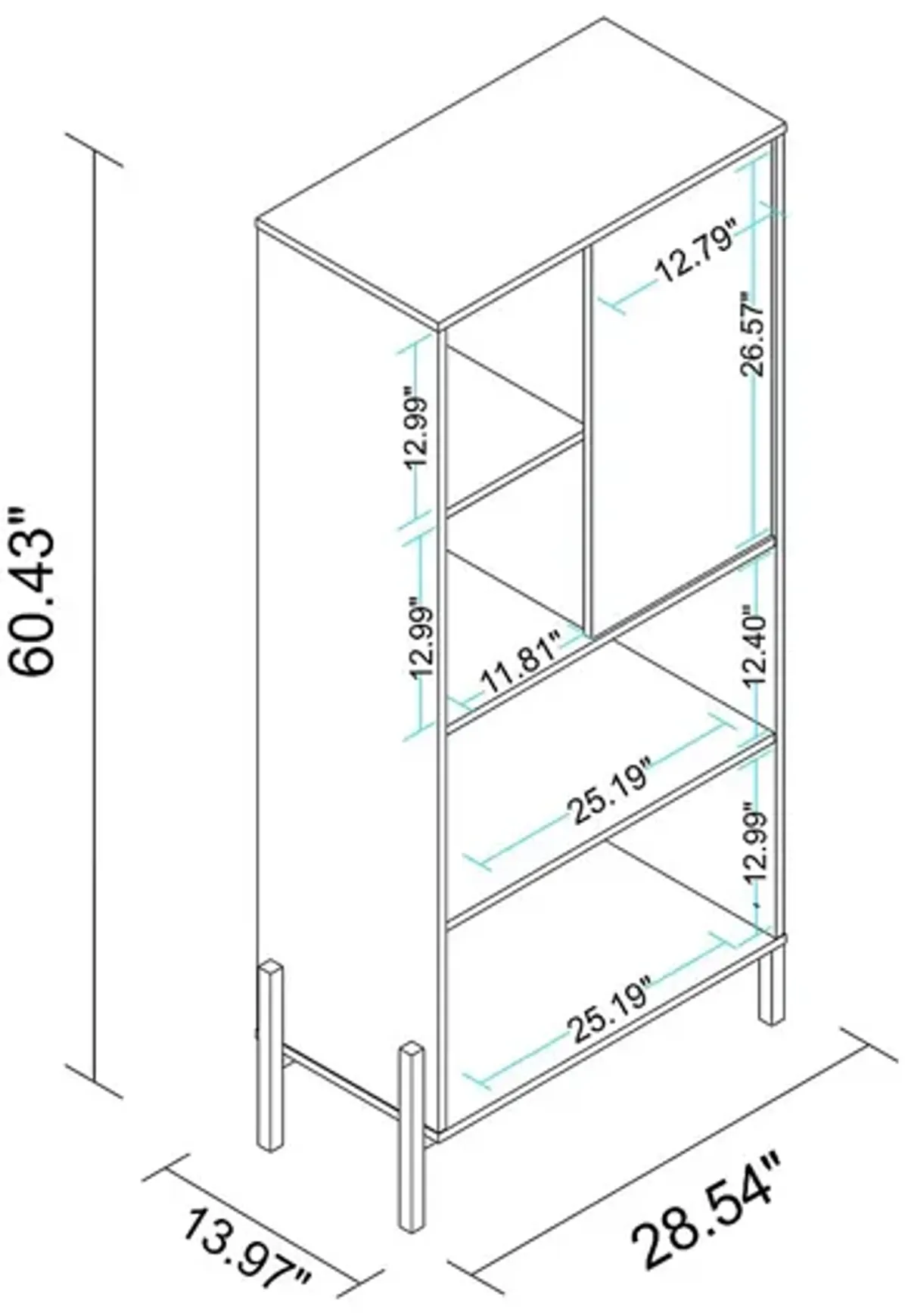 Ridgesmill Black Bookcase