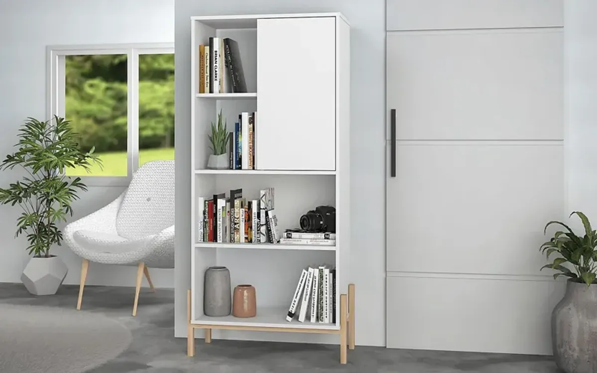 Ridgesmill White Bookcase