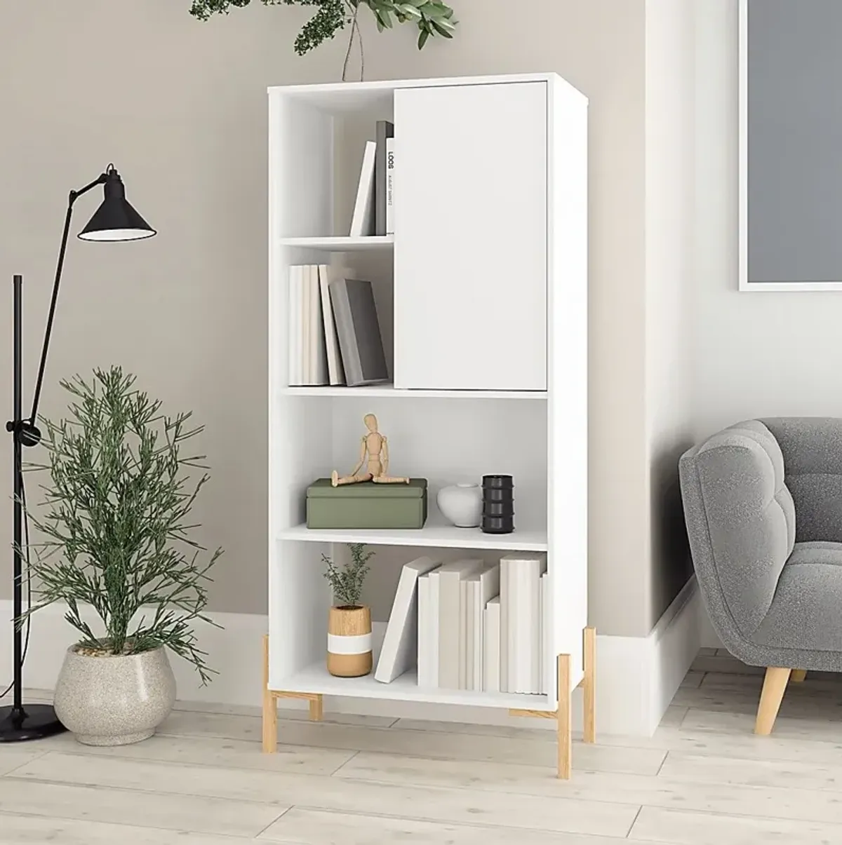 Ridgesmill White Bookcase