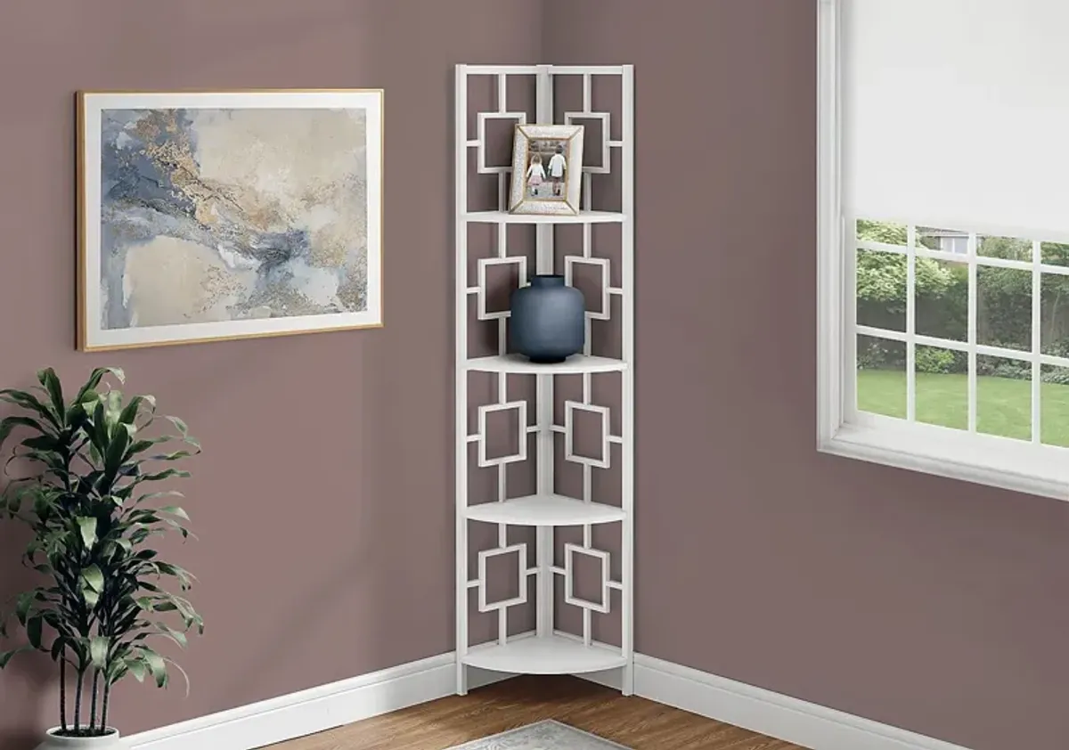 Dorminey White Bookcase