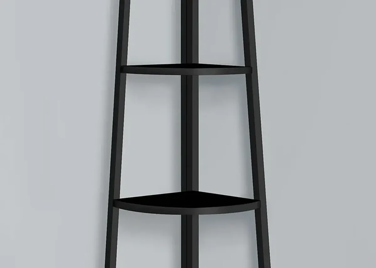 Zemke Black Bookcase