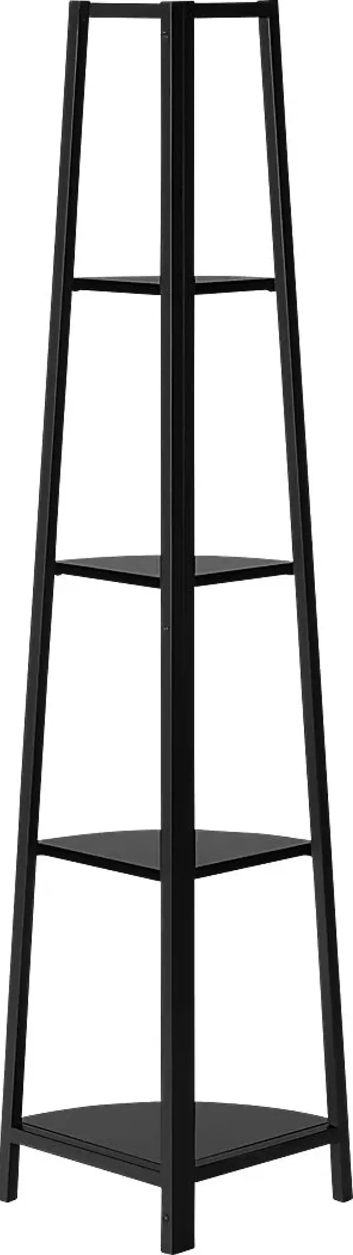 Zemke Black Bookcase