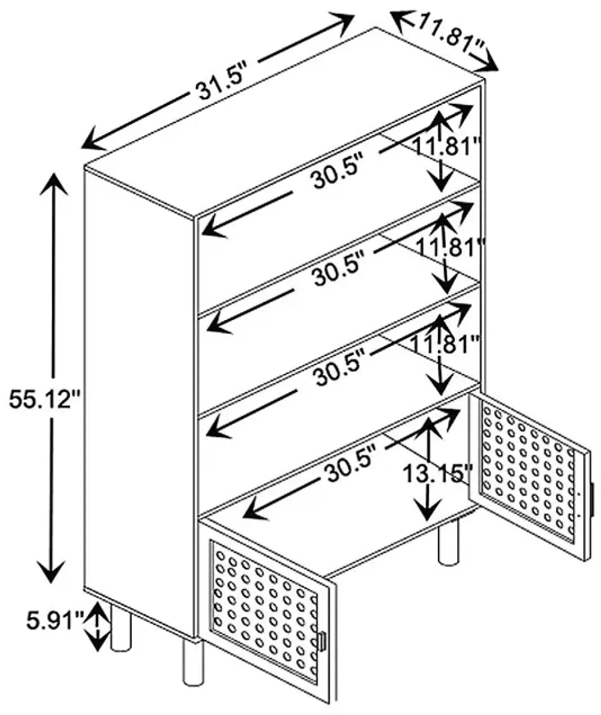 Briargrove Natural Bookcase