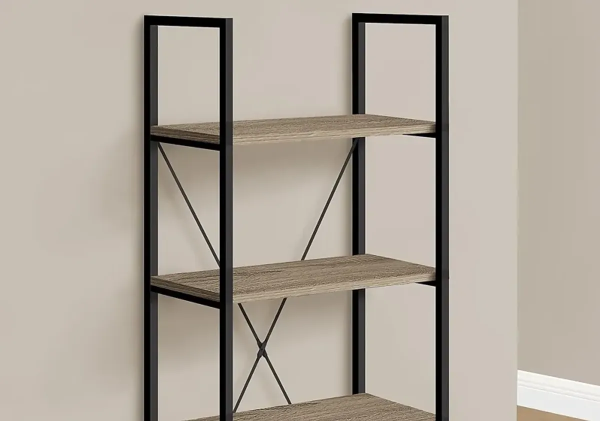 Wallcraft Taupe Bookcase