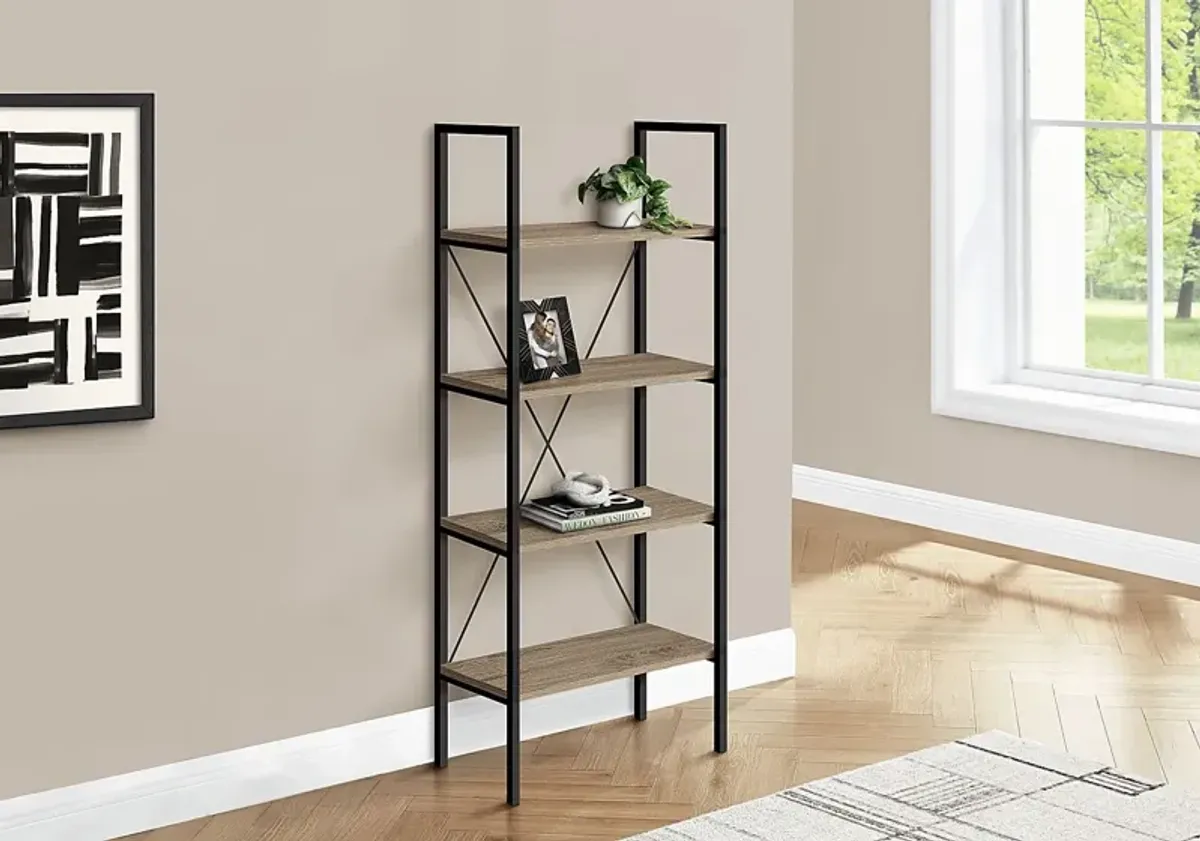 Wallcraft Taupe Bookcase