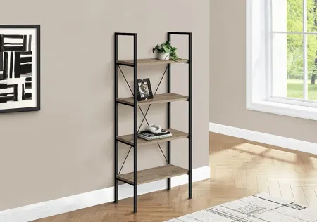 Wallcraft Taupe Bookcase