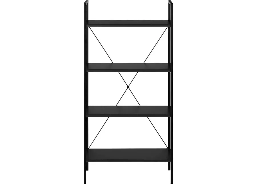 Wallcraft Black Bookcase