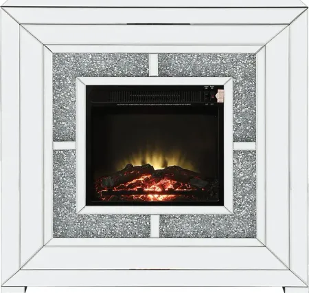Cambourne Silver 41 in. Console, With Electric Fireplace