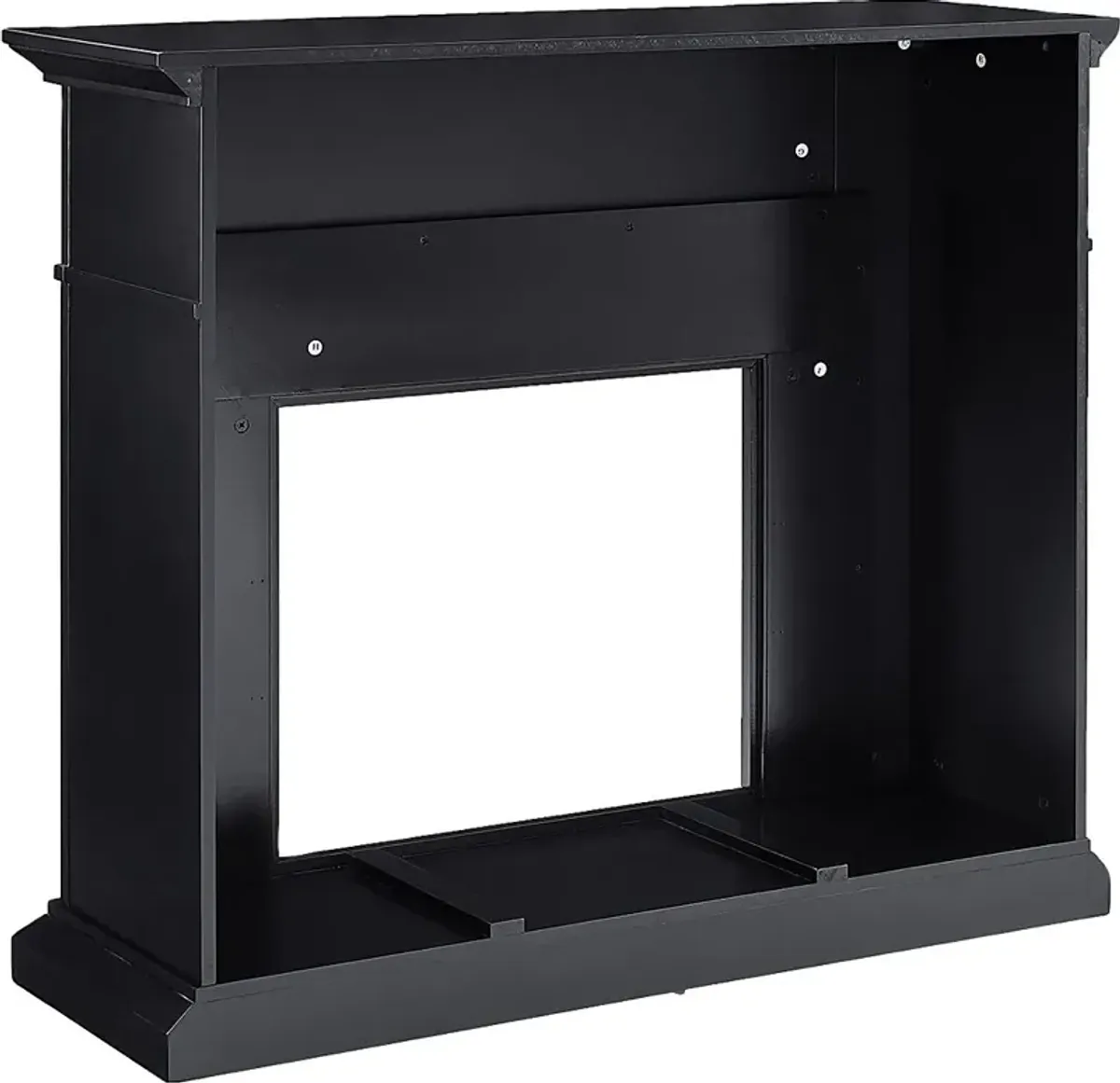 Doliver IV Black 45 in. Console, With Touch Panel Electric Fireplace