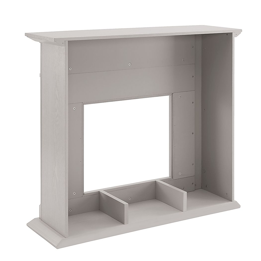 Cedardale II Gray 48 in. Console With Electric Log Fireplace