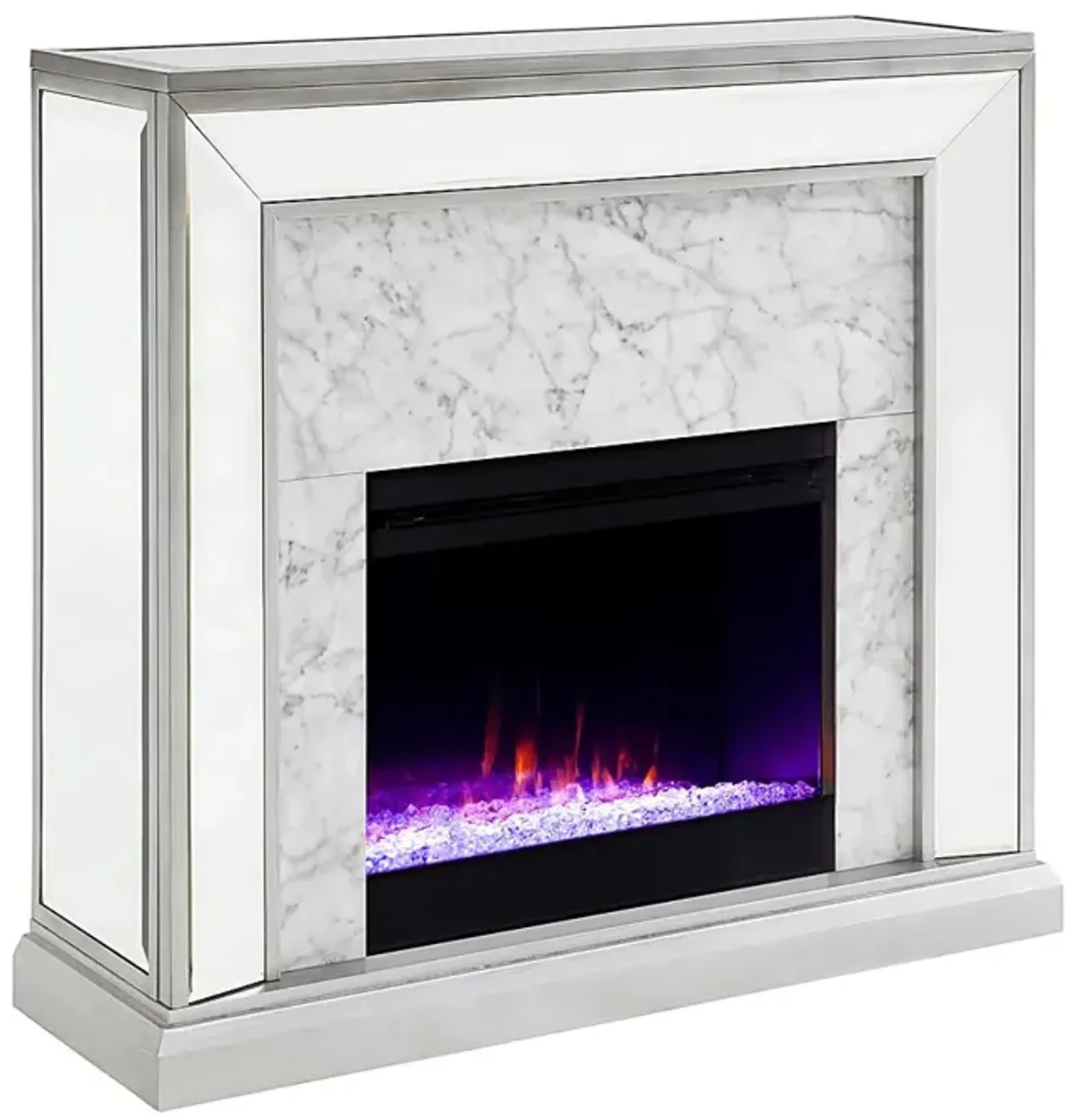 Tarryhollow I Gray 44 in. Console, With Color Changing Electric Fireplace