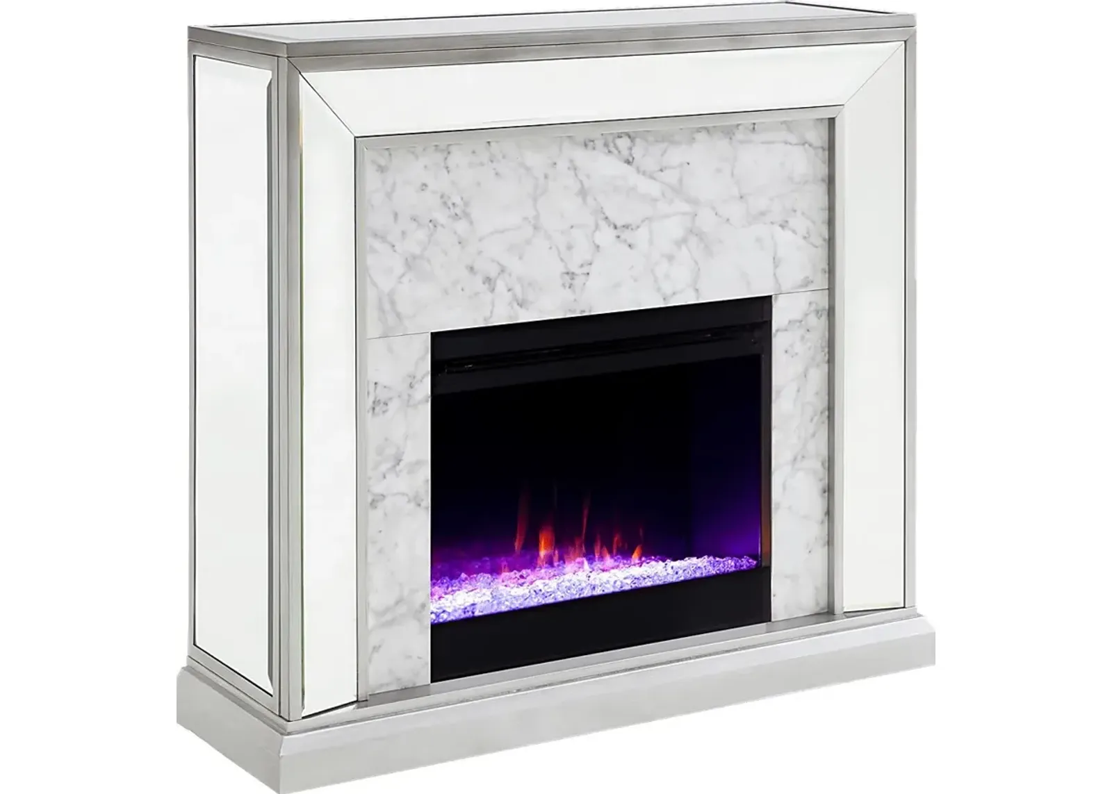 Tarryhollow I Gray 44 in. Console, With Color Changing Electric Fireplace