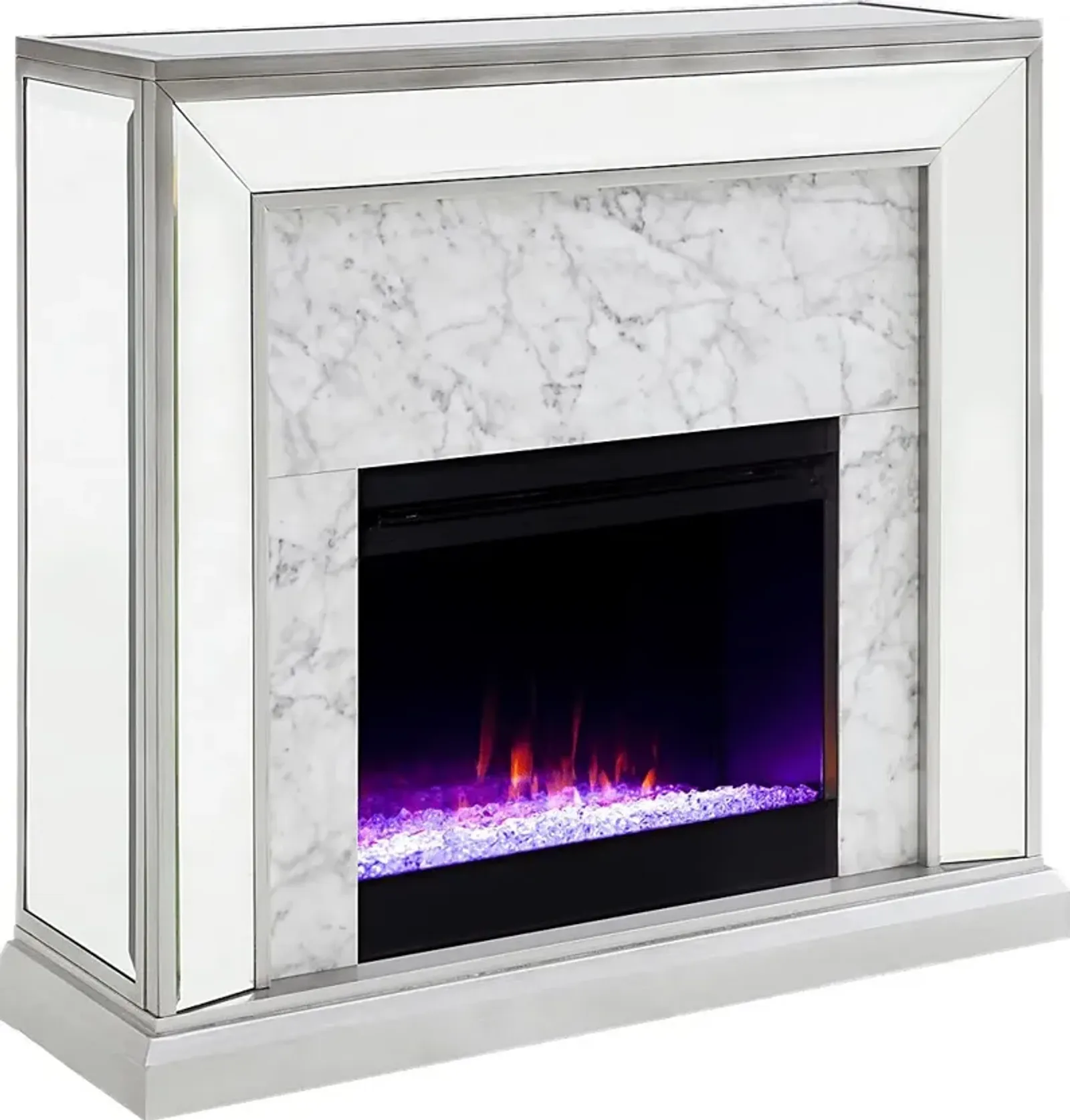 Tarryhollow I Gray 44 in. Console, With Color Changing Electric Fireplace