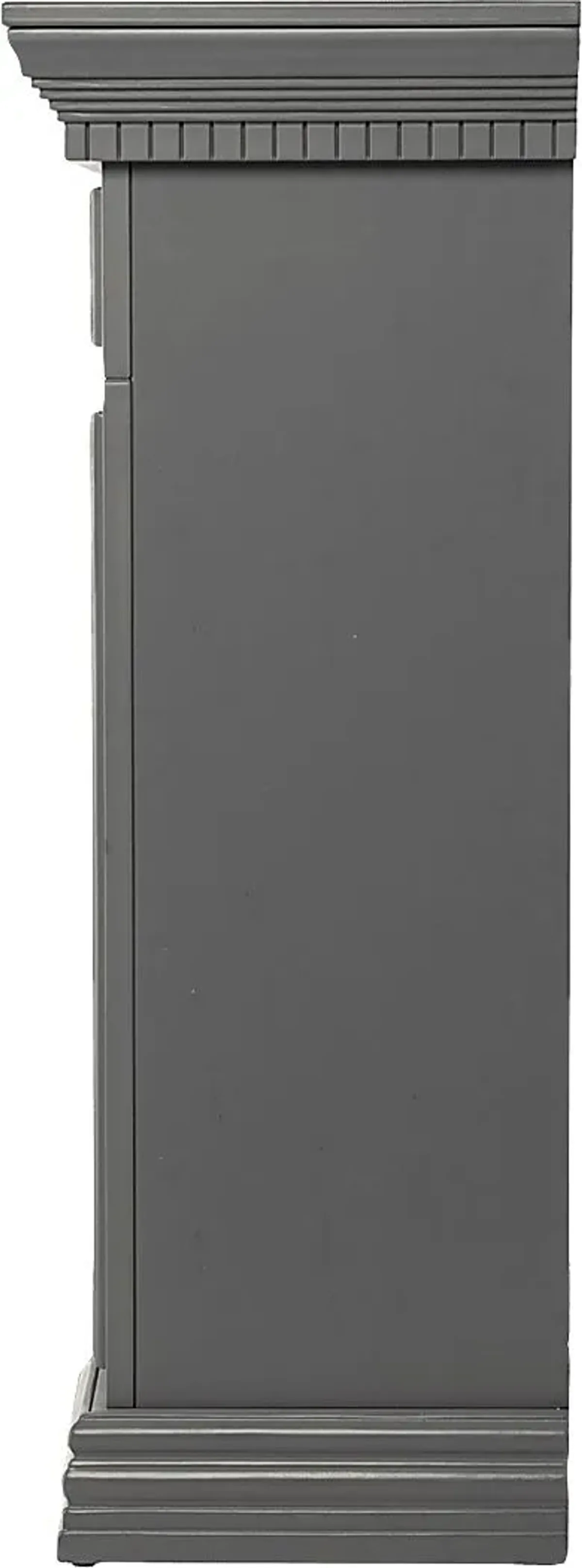 Runnelwood II Gray 50 in. Console With Electric Log Fireplace