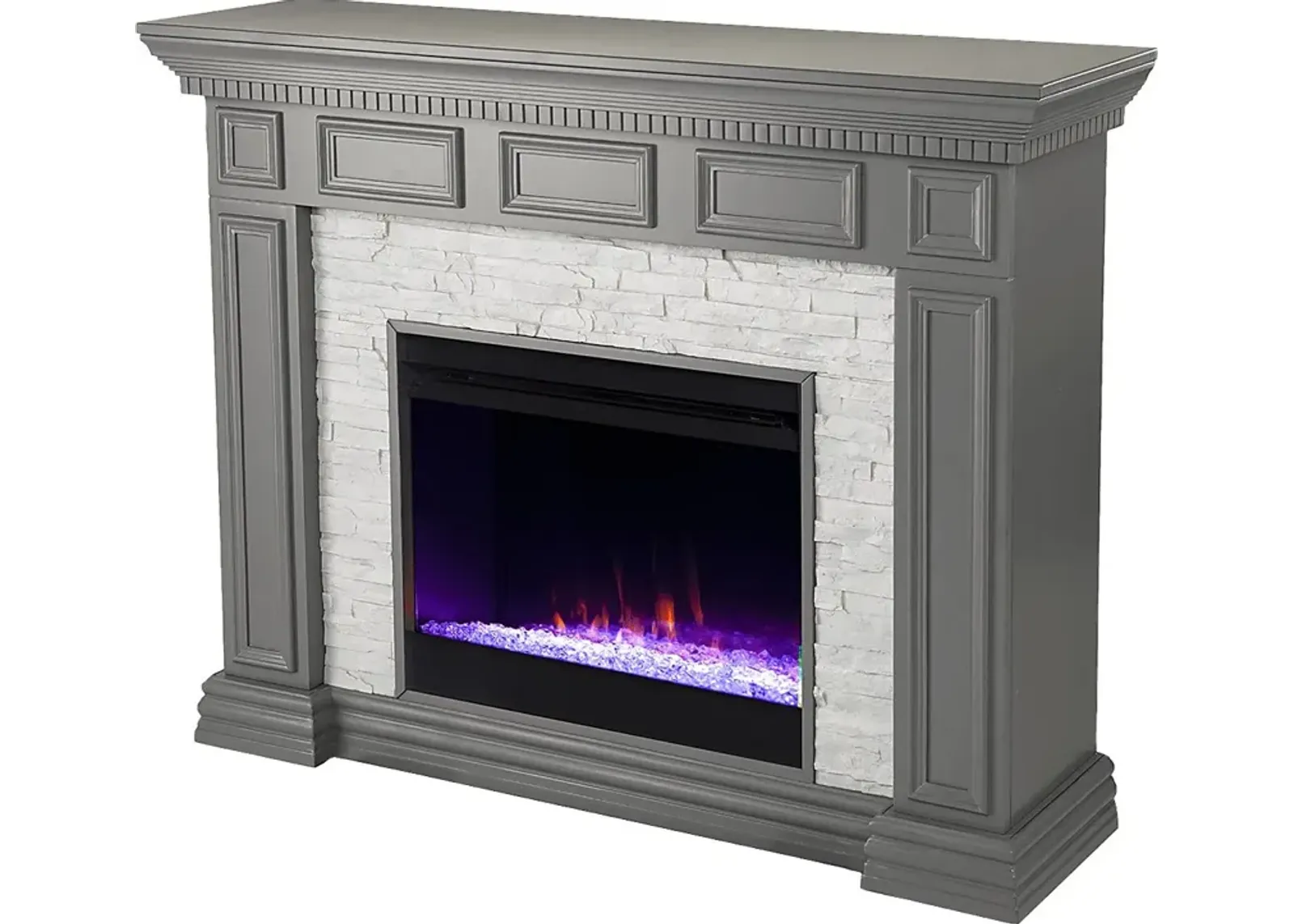 Runnelwood I Gray 50 in. Console, With Color Changing Electric Fireplace