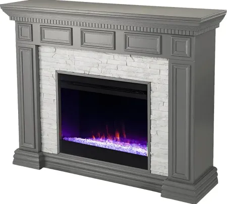 Runnelwood I Gray 50 in. Console, With Color Changing Electric Fireplace