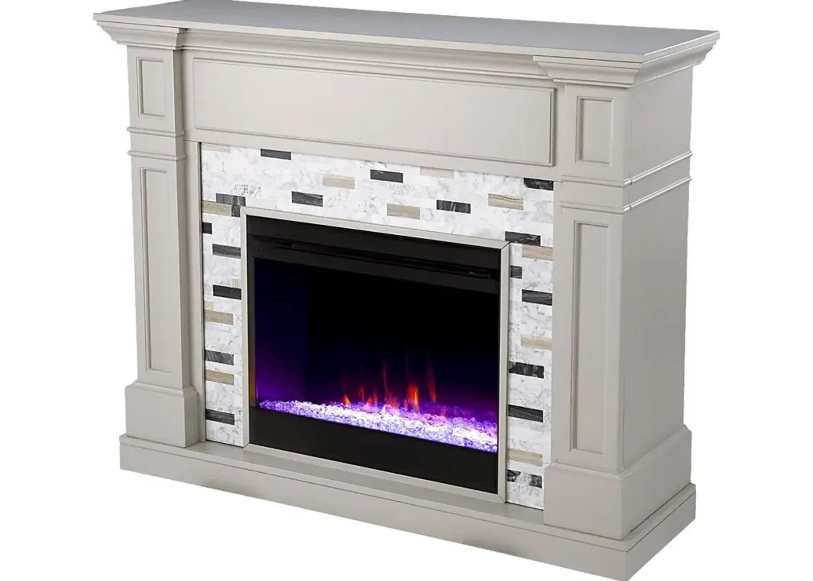 Stembridge I Gray 48 in. Console, With Color Changing Electric Fireplace