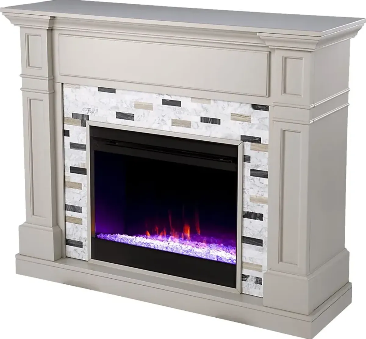 Stembridge I Gray 48 in. Console, With Color Changing Electric Fireplace