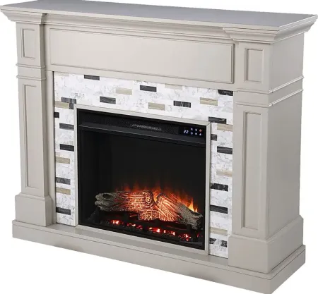 Stembridge IV Gray 48 in. Console With Touch Panel Electric Fireplace