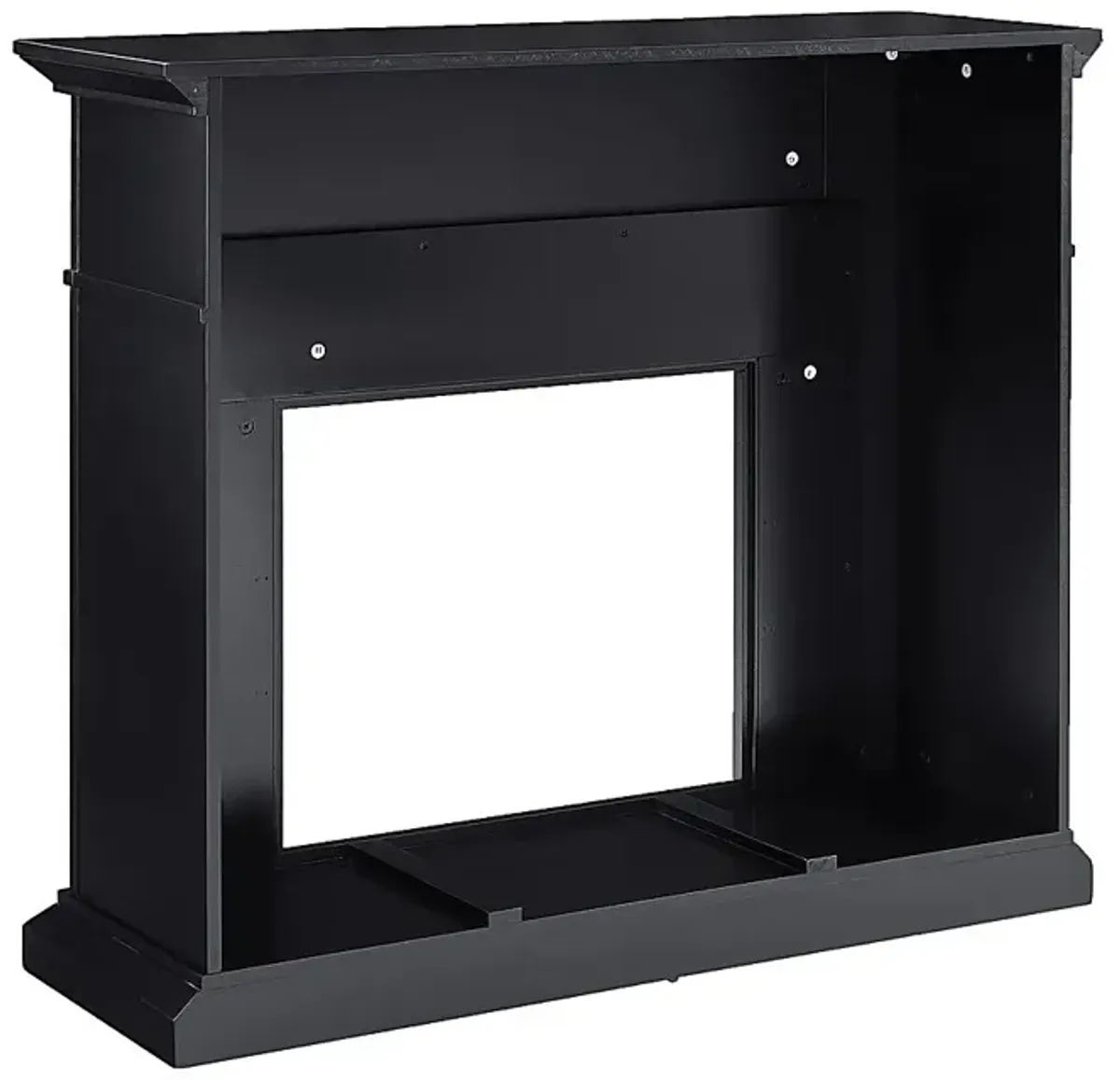 Doliver II Black 45 in. Console With Electric Log Fireplace