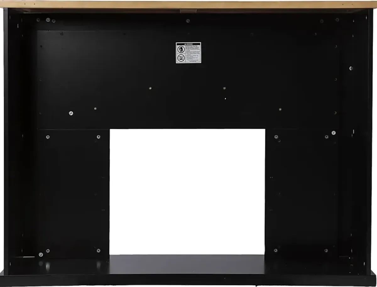 Elmington IV Black 52 in. Console, With Touch Panel Electric Log Fireplace
