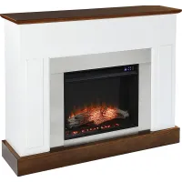 Tullamore IV White 50 in. Touch Panel Electric Fireplace