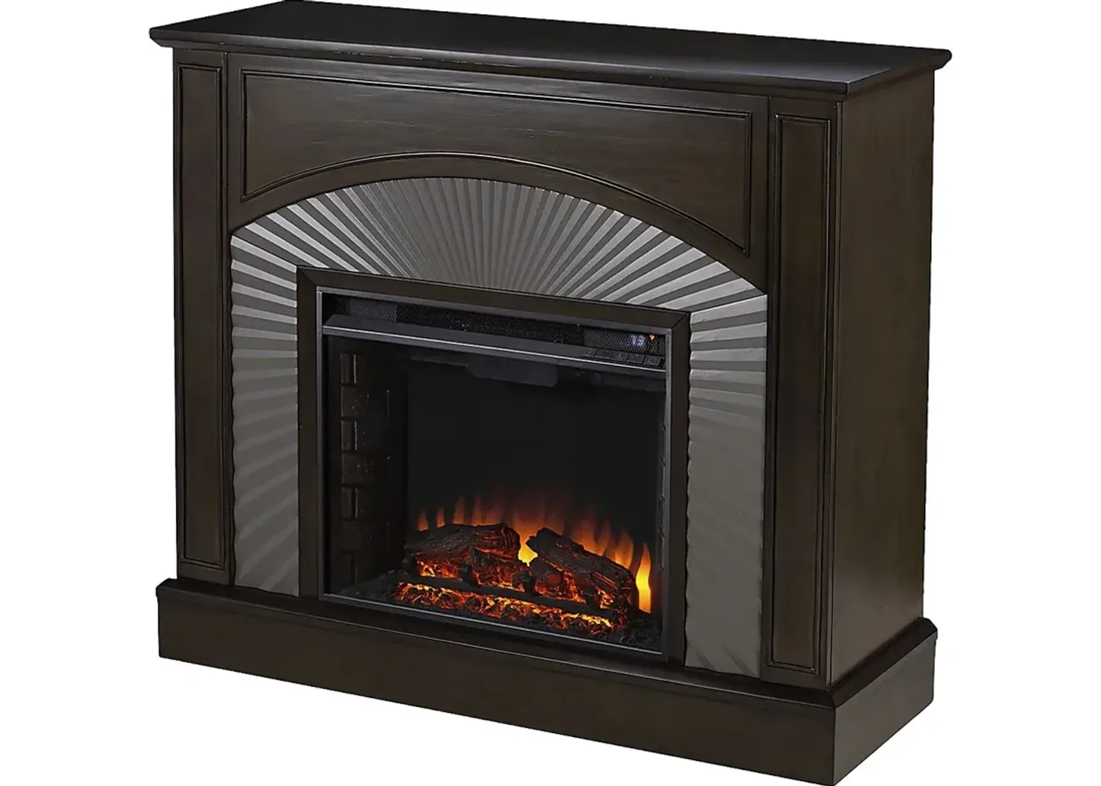 Edmarie II Brown 45 in. Console, With Electric Fireplace