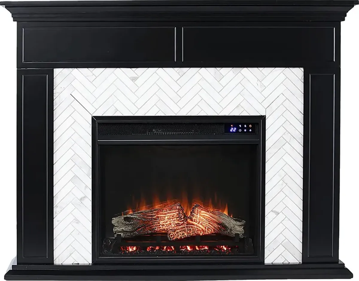 Tronewood IV Black 50 in. Console, With Touch Panel Electric Fireplace