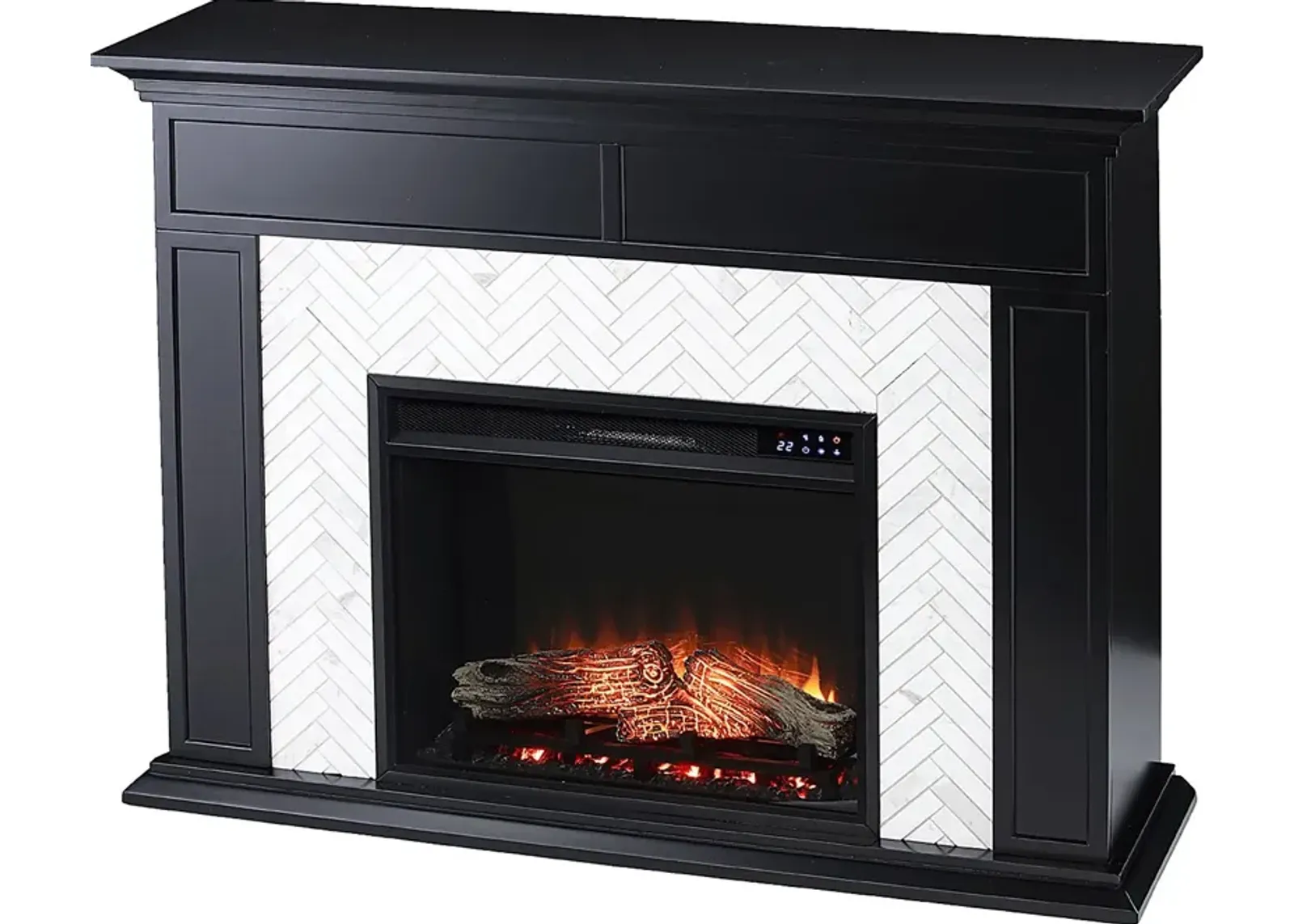 Tronewood IV Black 50 in. Console, With Touch Panel Electric Fireplace