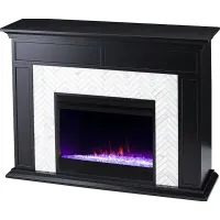 Tronewood I Black 50 in. Console, With Color Changing Electric Fireplace