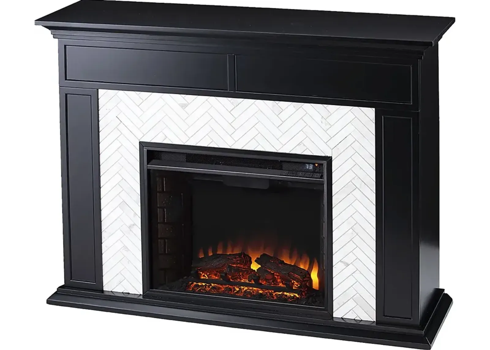 Tronewood II Black 50 in. Console, With Electric Fireplace