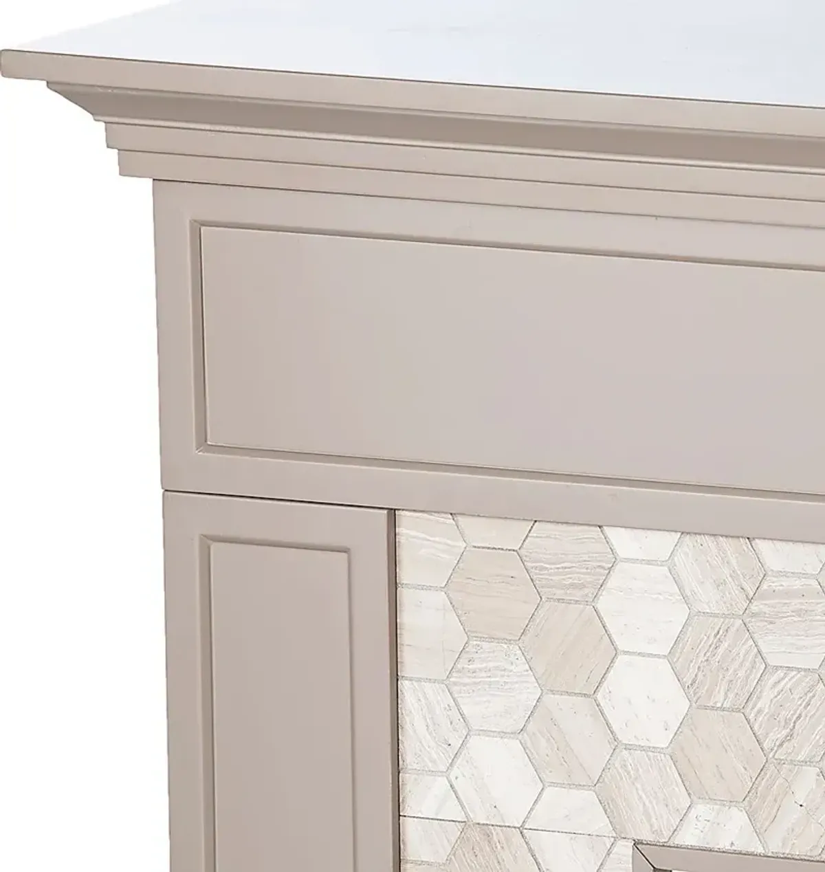 Tronewood I Gray 50 in. Console, With Color Changing Electric Fireplace