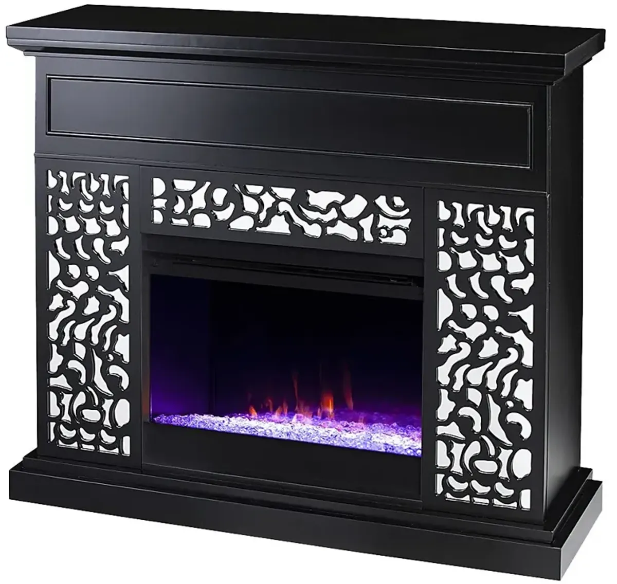 Ennismore I Black 45 in. Console, With Color Changing Electric Fireplace