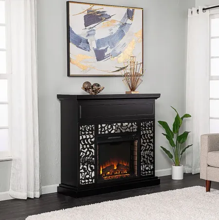 Ennismore II Black 45 in. Console, With Electric Fireplace