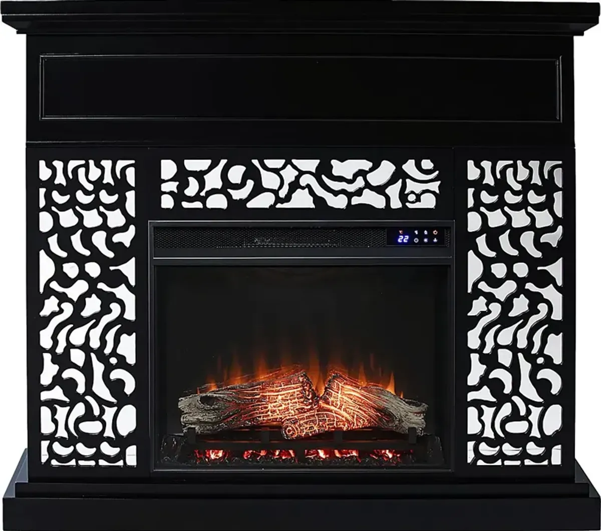 Ennismore IV Black 45 in. Console, With Touch Panel Electric Fireplace