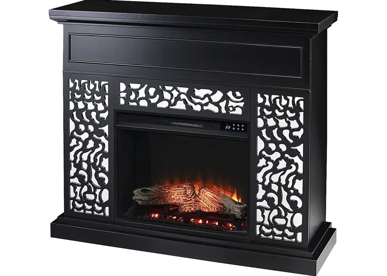 Ennismore IV Black 45 in. Console, With Touch Panel Electric Fireplace