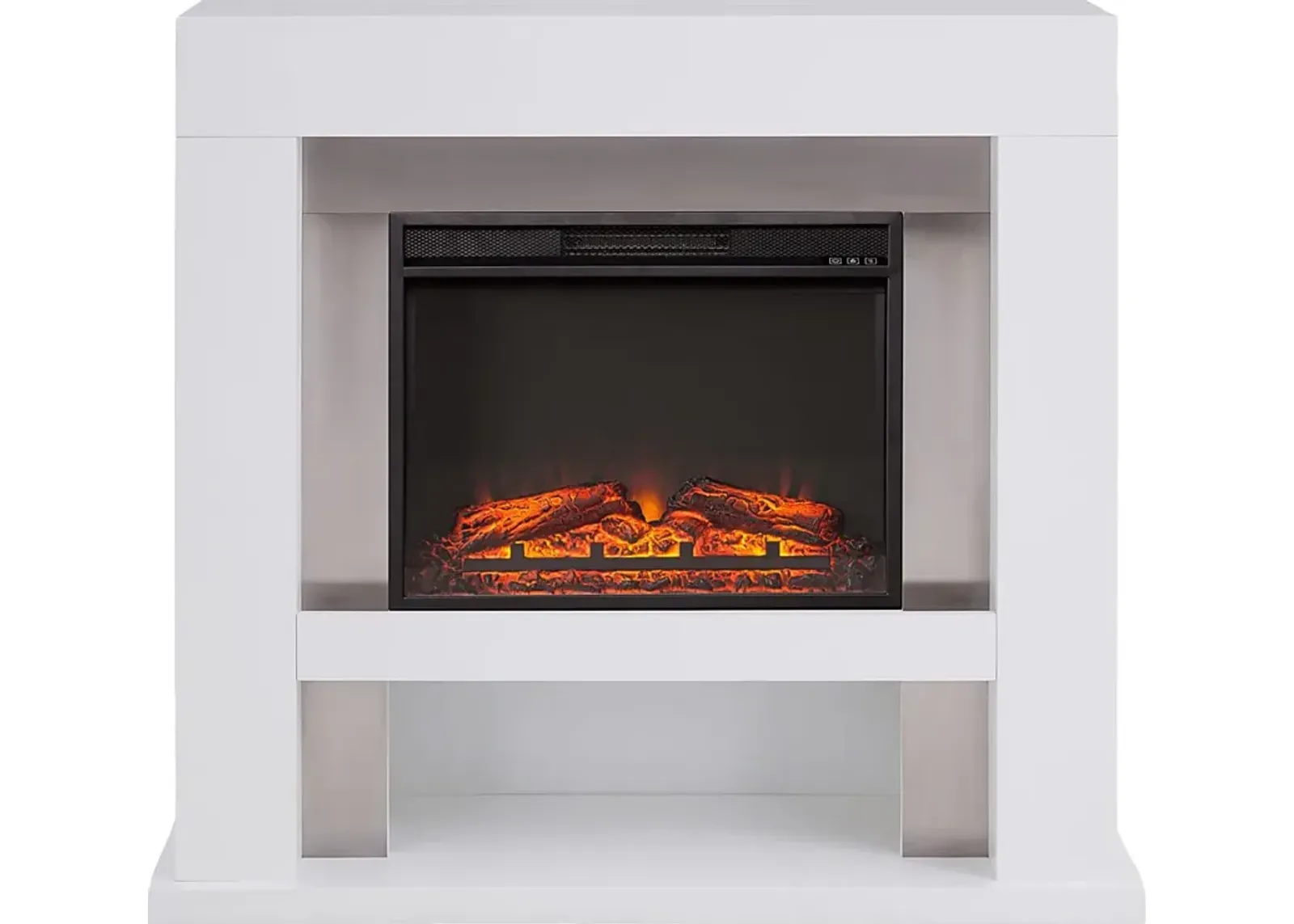 Linkmeadow V White 44 in. Console with Electric Fireplace