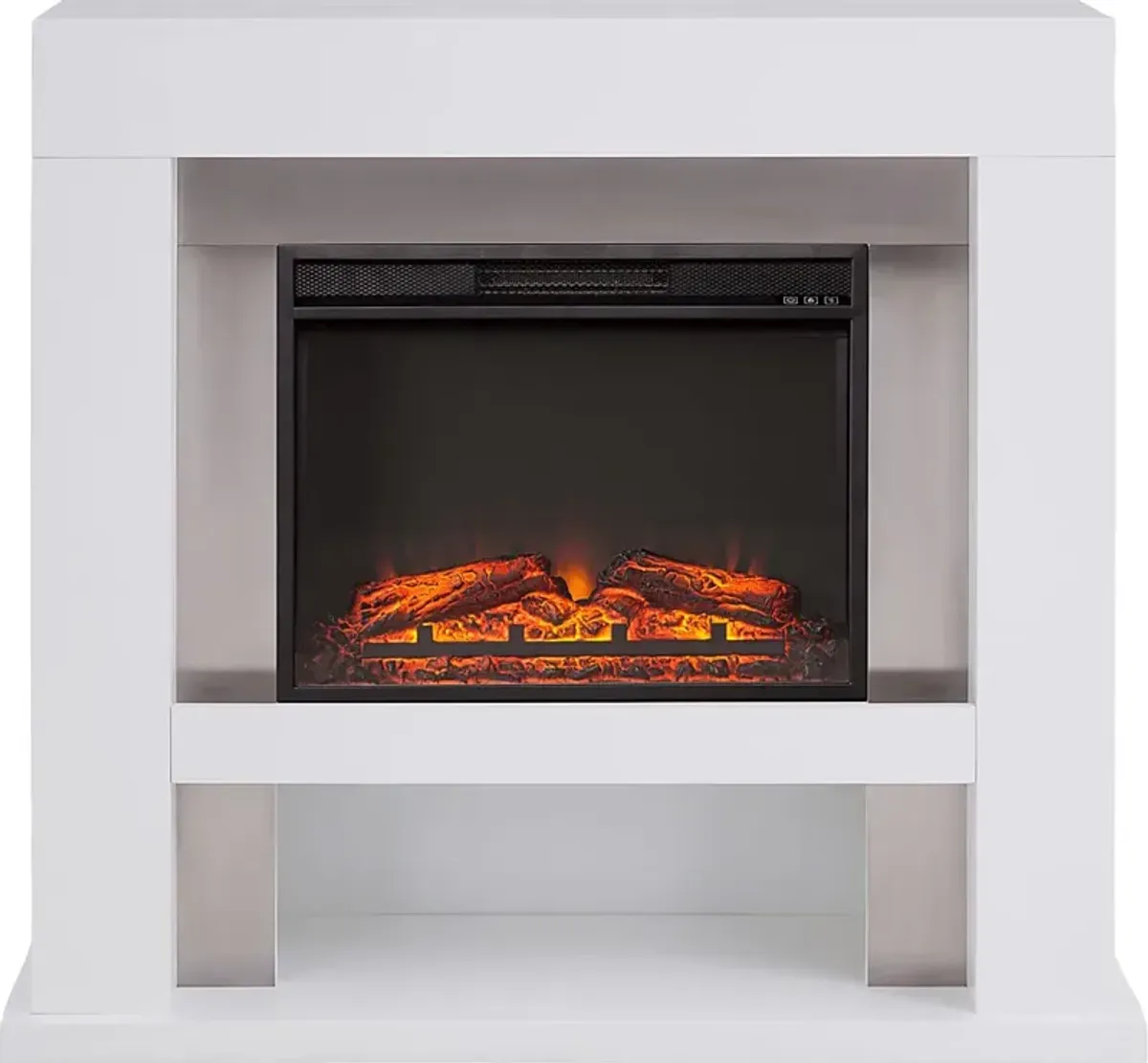 Linkmeadow V White 44 in. Console with Electric Fireplace