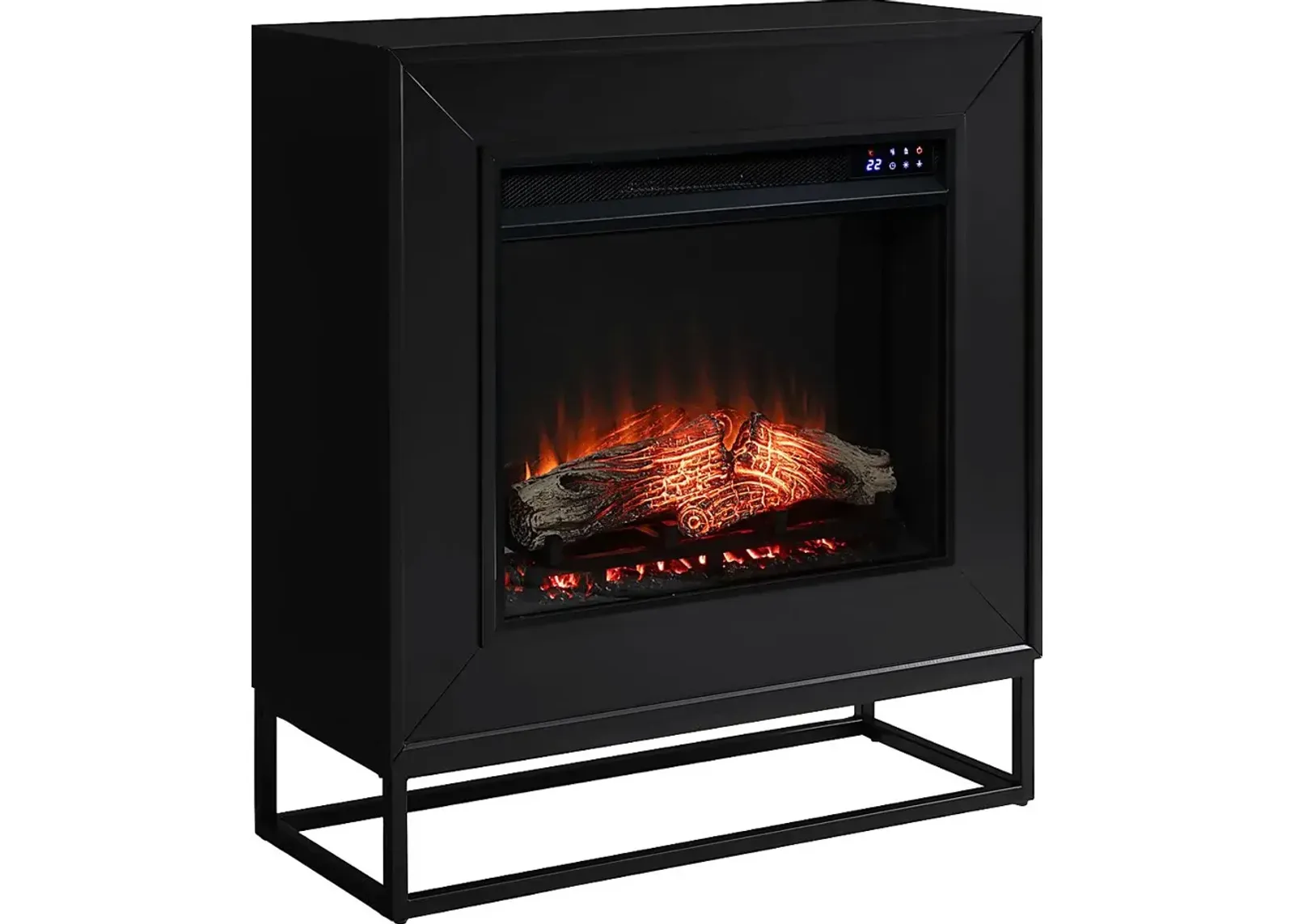 Frescan IV Black 33 in. Console, With Touch Panel Electric Fireplace