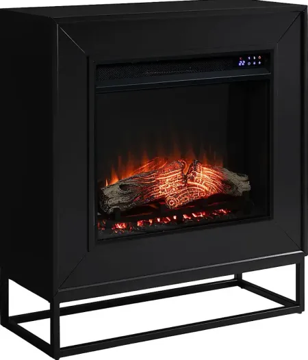 Frescan IV Black 33 in. Console, With Touch Panel Electric Fireplace