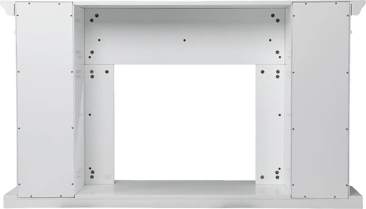 Ashprington IV White 55 in. Console, With Touch Screen Electric Fireplace