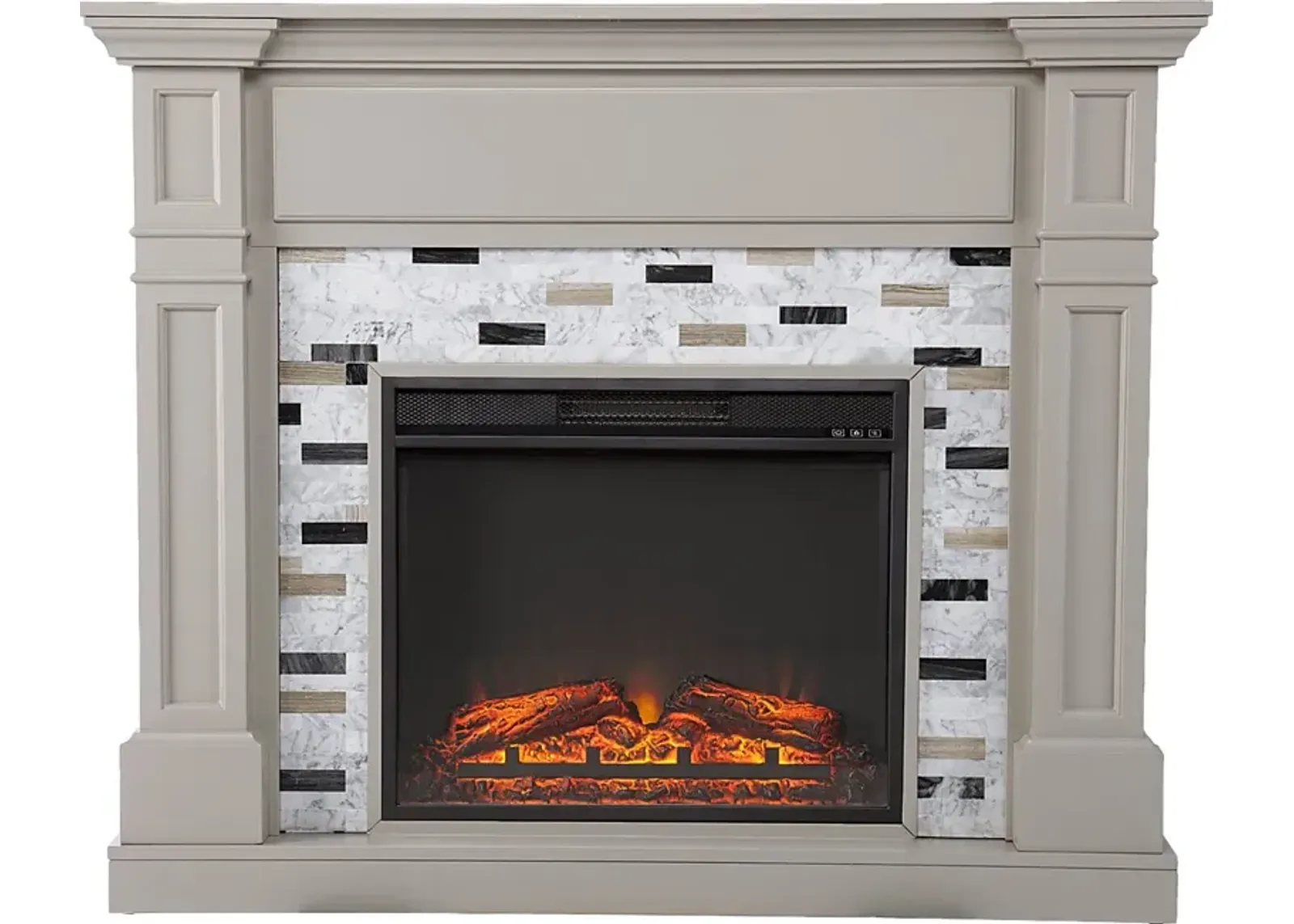 Stembridge V Gray 48 in. Console with Electric Fireplace