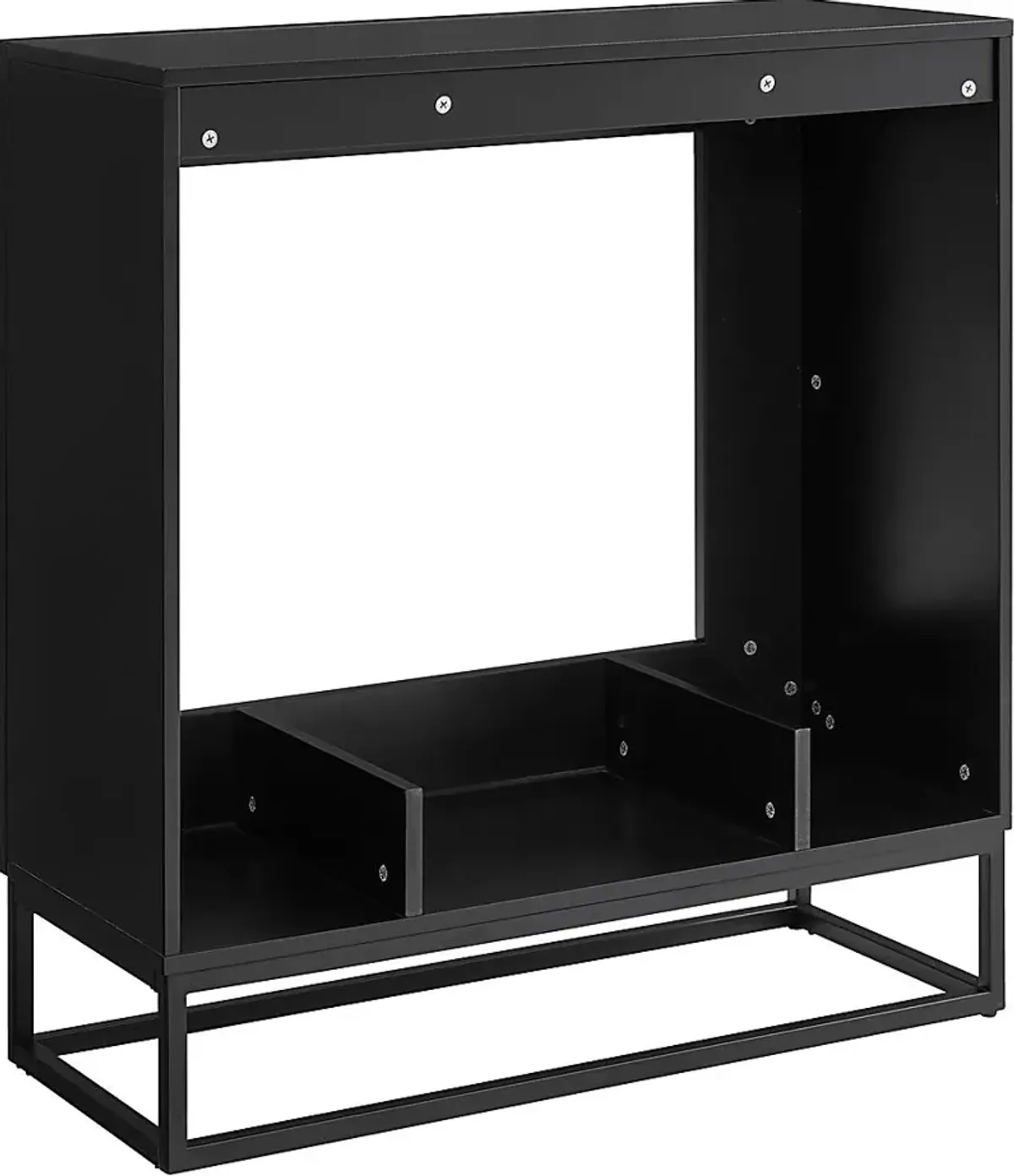 Frescan V Black 33 in. Console with Electric Fireplace