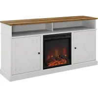 Kilmersdon Barnwood 60 in. Console, With Electric Fireplace