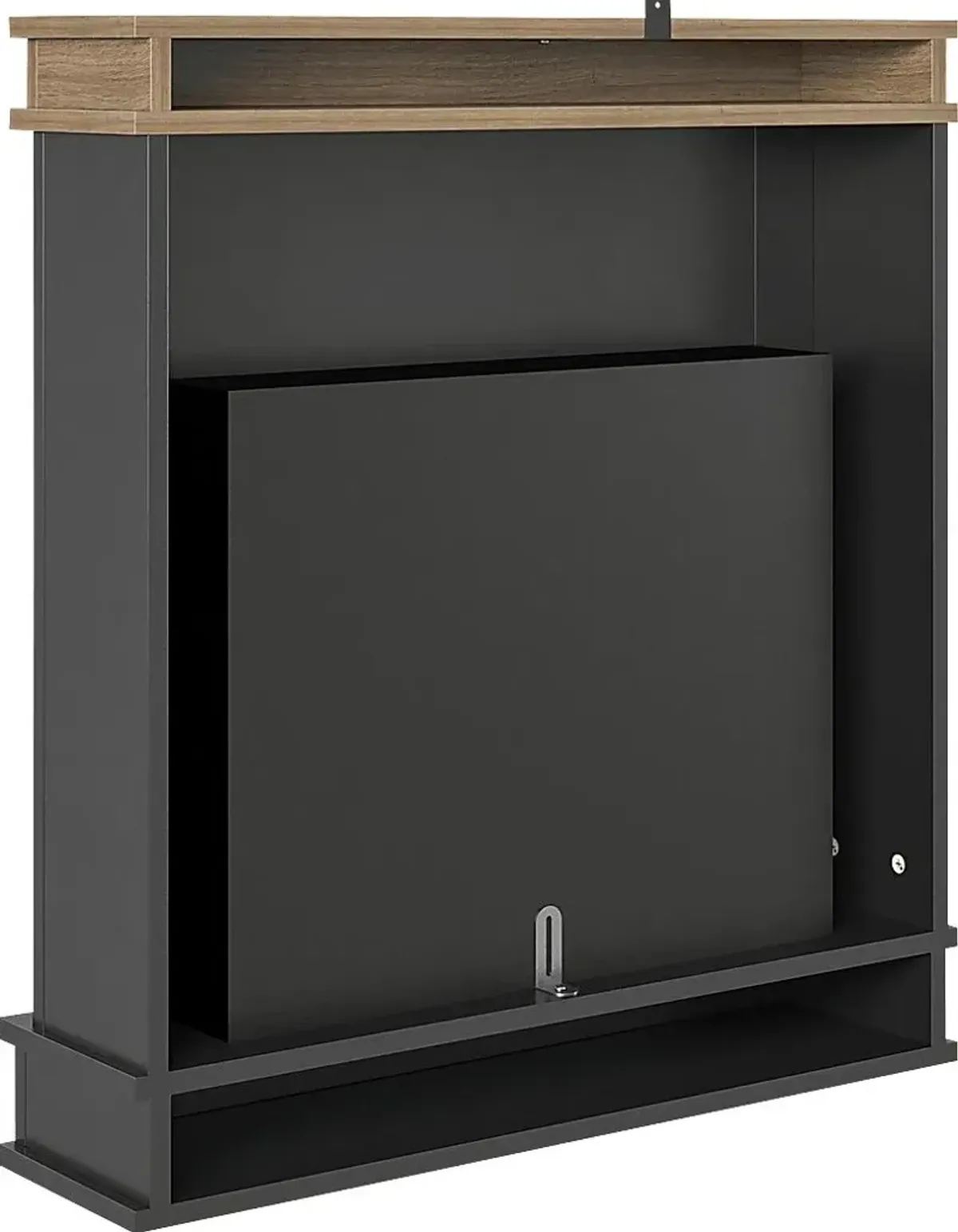 Annegret Black 29 in. Console with Electric Fireplace