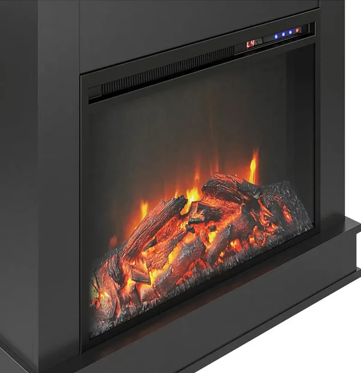 Annegret Black 29 in. Console with Electric Fireplace